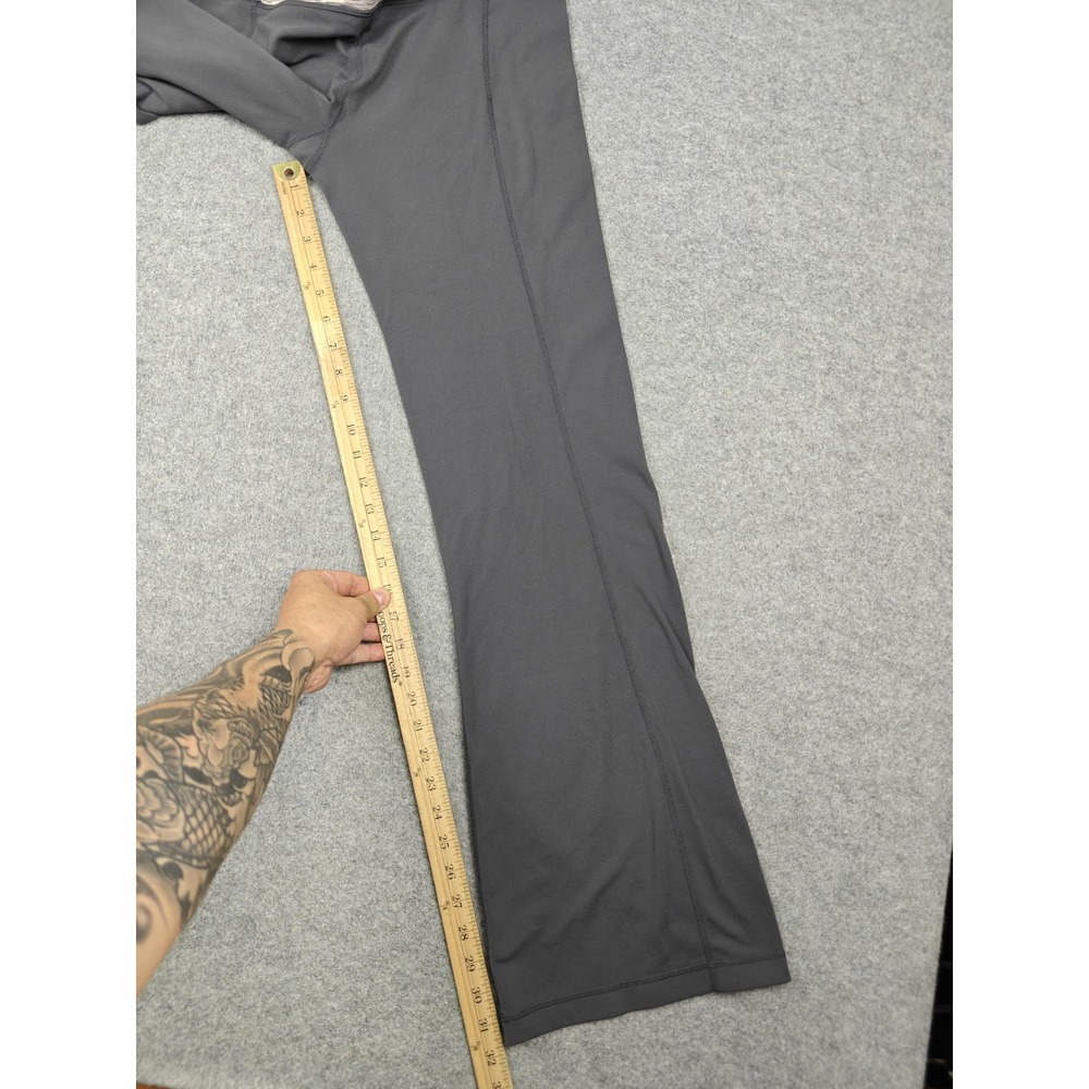 Lululemon Pants Womens 8 Gray Flare Leg Knit Elastic Waist Yoga Athletic - Picture 7 of 10
